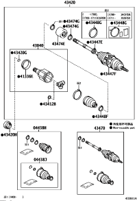 4342042160-SHAFT ASSY, FRONT DRIVE, LH
