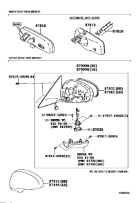 879080P050-MIRROR SUB-ASSY, RH