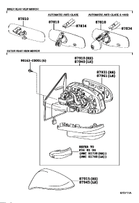 878100R050-MIRROR ASSY, INNER REAR VIEW