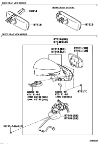 8791033B23A1-MIRROR ASSY, OUTER REAR VIEW, RH