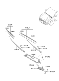 98110Q8000-MOTOR ASY-WINDSHIEL*