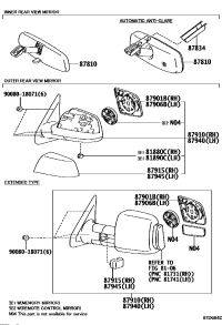 879030C100-MIRROR SUB-ASSY, OUTER REAR VIEW, RH