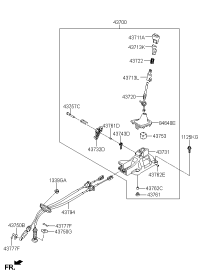 437000U210RY-LEVER COMPLETE-GEAR SHIFT