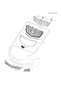 90805956-Grille (incl. 3,7-9,11), upper