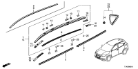 74306T7A003-Mldg assy-roof