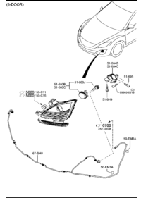 GDK551684-LAMP ASSY FIN R LH