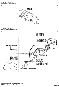 8781002190-MIRROR ASSY, INNER REAR VIEW