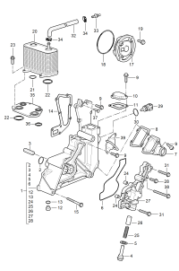 99610702557-PORSCHE CAYENNE OILCOOLER 2007