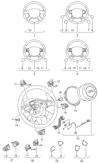 4L0419091AC-Steering wheel