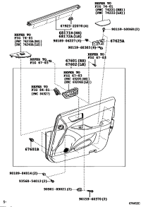6761033A80A0-BOARD SUB-ASSY, FRONT DOOR TRIM, RH
