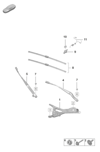 992955409-Arm, w/wiper (driver seat)