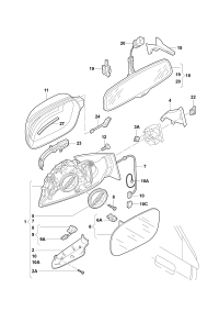 L8K1857409C01C-Bracket, f/folding with power adjust unit and memory satine black