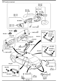 GAL269470B-Handle assy., roof