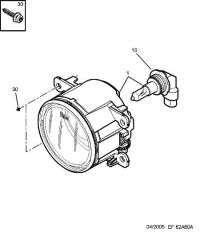 6206E1-FOGLAMP-LH/W169/W204/CL203