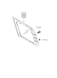 8783026053-GLASS & MOULDING ASSY-QUARTER