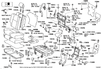 710750G121A3-Cover, seat cushion, rear rh (for separate type)