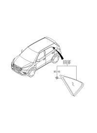 87810C9000-Trim assy-quarter mtg lh