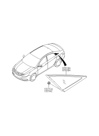 878104Q000-GLASS & MOULDING ASSY-QUARTER