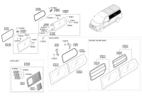 878104H500-GLASS ASSY-REAR DOOR,LH