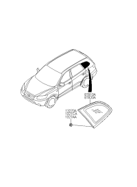 878102B000-GLASS & MOULDING ASSY-QUARTER