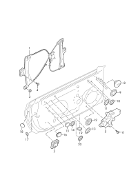 8W0959802-Motor, window regulator