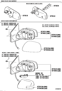 878180W060-COVER, INNER REAR VIEW MIRROR STAY HOLDER