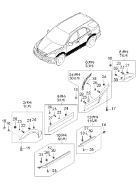 877793E000XX-GARNISH ASSY- LH