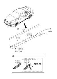 877532C000-Moulding-side sill lh