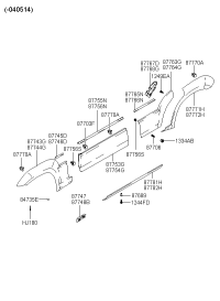 87743H1020-GARNISH -SIDE FENDER LH