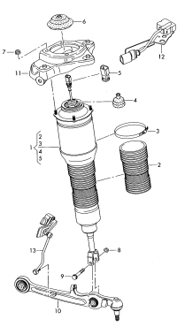 AIR SPRING STRUT FRT LH-A8