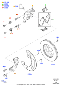 BB5Z2001B-KIT - BRAKE LINING PAD FRONT