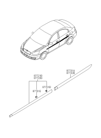 877211E000-Moulding assy-fr dr lh