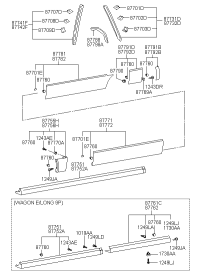 877073B101-CLIP-CTR PILLAR MLDG RR "A
