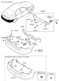 957000S220-ULTRASONIC SENSOR ASSY - BACK WARNING SYSTEM
