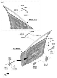 76980L6000-CHECKER ASSY-FR DOOR