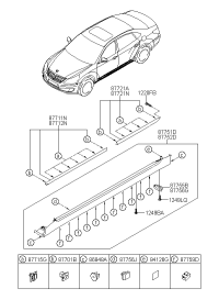 877513N000-MOULDING ASSY-SIDE SILL,LH