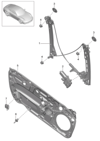 99154297500-Window regulator without motor