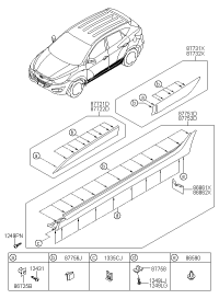 877512Z000-MOULDING ASSY-SIDE SILL,LH