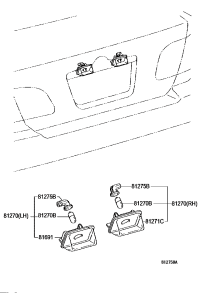 8127002111-LAMP ASSY, LICENSE PLATE