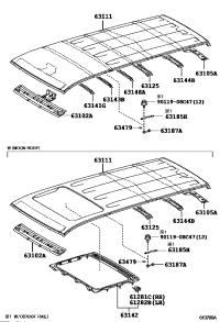 6128160050-BRACKET, SLIDING ROOF HOUSING SIDE MOUNTING, NO.1