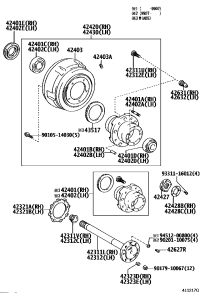 4242737020-Nut, r/axle bearing lock