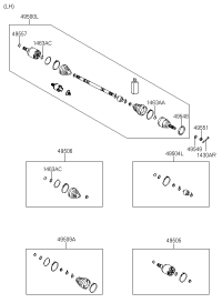 4950108010-JOINT ASSY-CV LH