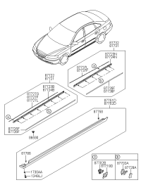 877513L200-MOULDING ASSY-SIDE SILL,LH