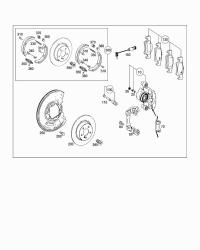 0054203620-BRAKE SHOE SET RR-C(C204)