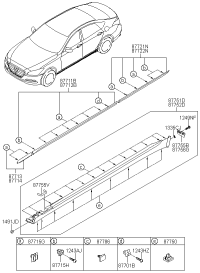 87767B1000-CLIP-SIDE SILL MOULDING MTG
