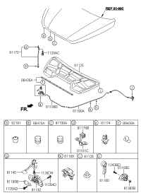811402S000-S/HOOK & REL LEVER ASSY-HOOD