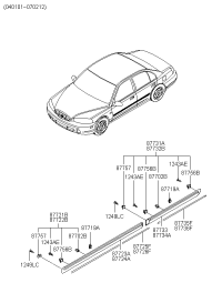 877122D200-Moulding assy-fr dr rh