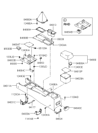 846513C000AX-COVER-RR CONSOLE UPR