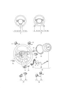4H0419091T-Multifunction steering wheel