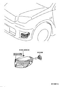 8122142020-LAMP UNIT, FOG LAMP, LH